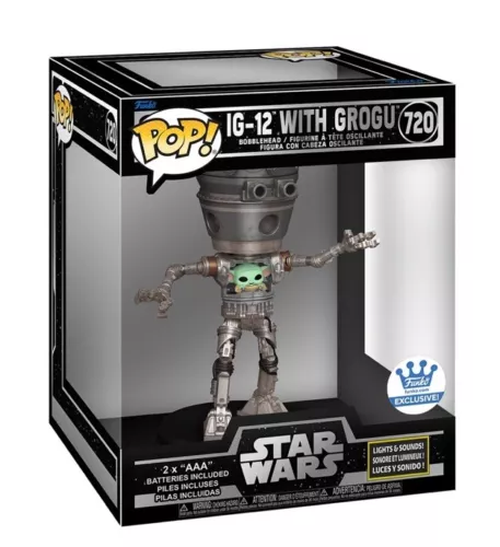 Funko Pop! Deluxe - IG-12 & Grogu Lights & Sounds - Star Wars - #720 EXCLUSIVE