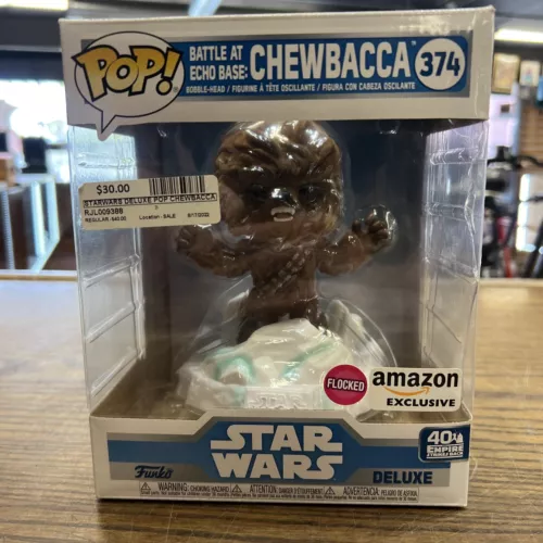 Funko POP! Deluxe Star Wars Battle at Echo Base Chewbacca Flocked #374