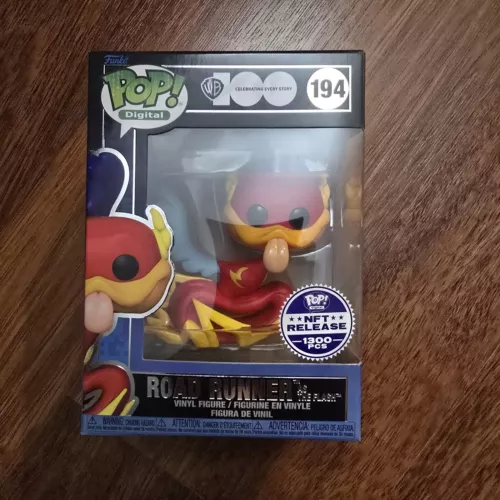 Funko Pop Digital Road Runner As The Flash 194 W/Protector