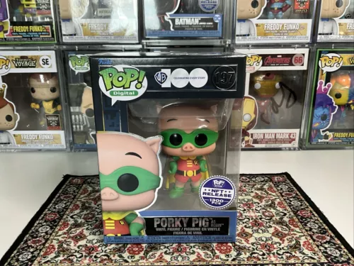 Funko Pop! Digital WB100 Porky Pig As Robin #197 LE 1300pcs Physical Pop!