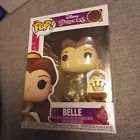 Funko Pop Disney #221 Belle Gold Metallic With Pin