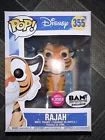 Funko Pop :  Disney Aladdin Rajah Flocked BAM Exclusive #355 With Pop Protecter