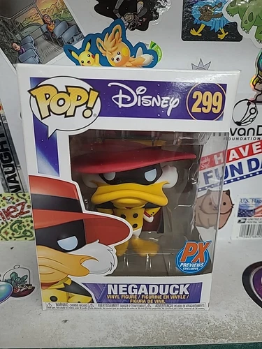 Funko Pop! Disney Negaduck #299 (Px Exc) Vinyl Figure W/Protector