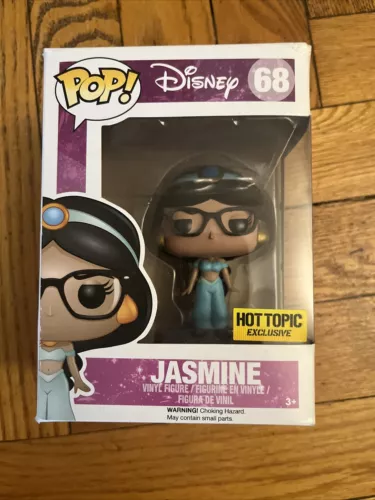 Funko POP! Disney-NERD Jasmine #68 Hot Topic Exclusive Box Is Damage Never Open