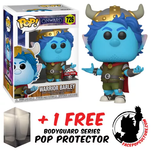 FUNKO POP DISNEY ONWARD WARRIOR BARLEY #726 EXCLUSIVE VINYL FIGURE + PROTECTOR