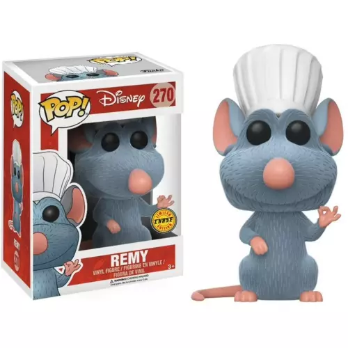 Funko Pop! Disney Ratatouille #270 Remy Flocked Chase W/soft Shell Protector