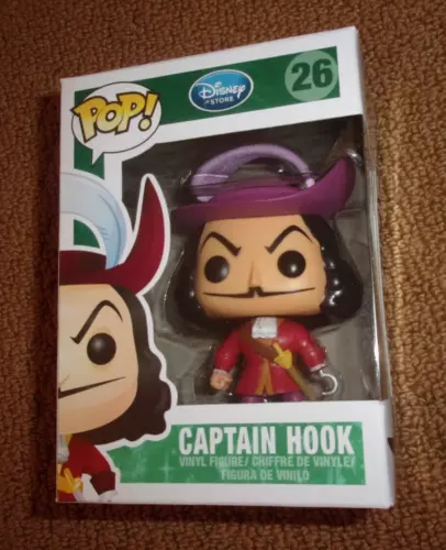Funko POP Disney Store Logo Captain Hook #26, with Soft Protector