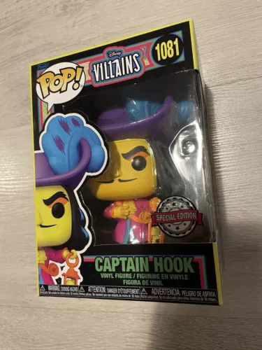Funko Pop! Disney Villains #1081 Captain Hook Blacklight Special Edition
