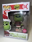 Funko Pop Dr. Seuss The Grinch (Flocked) Box Lunch Exclusive #14 with protector