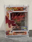 Funko Pop! Dragon Ball Super SSG Goku #827 SDCC Exclusive Official Sticker Auto