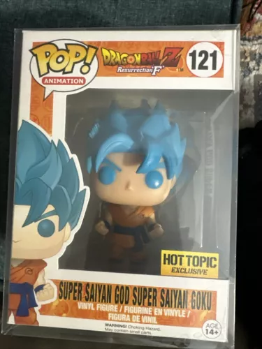 Funko Pop Dragon ball Z #121 Super Saiyan God Goku Hot Topic!! Resurrection F