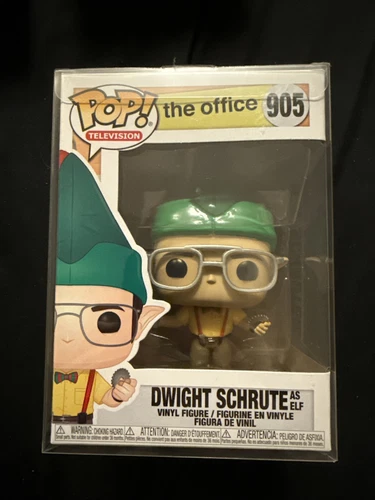 FUNKO POP ! DWIGHT SCHRUTE AS ELF 905 THE OFFICE DB7 With Protector