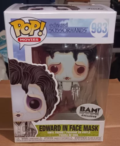 Funko POP! - Edward Scissorhands in Face Mask - BAM Exclusive 983 - Protector NM