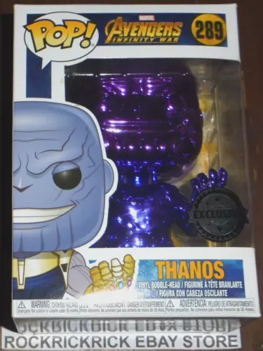 FUNKO POP FIGURE MARVEL AVENGERS INFINITY WAR THANOS 289 PURPLE EXCLUSIVE NEW