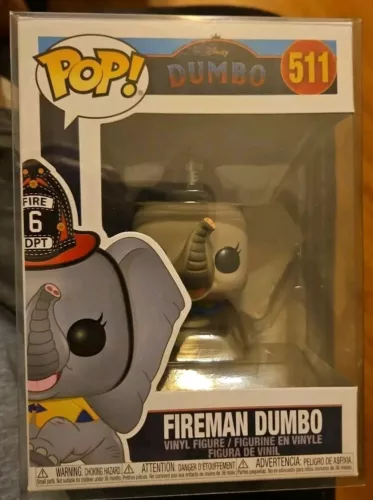 FUNKO POP FIREMAN DUMBO DISNEY #511 VINYL FIGURE W/ Protector