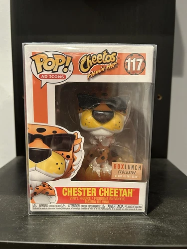 Funko Pop! Flamin Hot Cheetos Chester Cheetah #117 Ad Icons Box Lunch MINT RARE