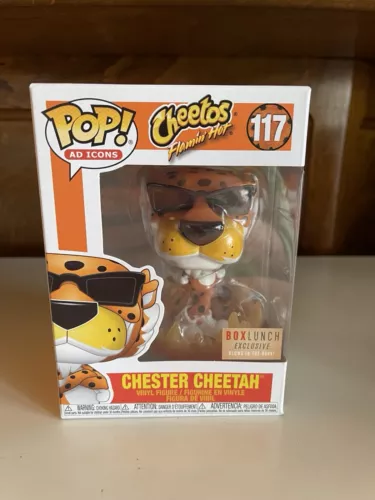 Funko Pop Flamin Hot Cheetos Chester Cheetah 117 Box Lunch Glow In The Dark