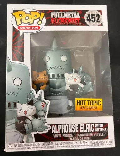 Funko Pop Fullmetal Alchemist Alphonse Elric With Kittens 452 Hot Topic Exc AA