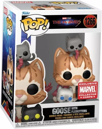 Funko Pop Goose with Flerkittens Marvel 1266 Collector Corps Exclusive