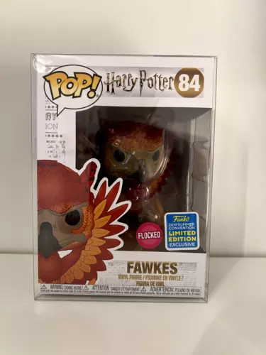 Funko Pop Harry Potter | Fawkes (Flocked) SDCC Exclusive #84 with Pop Protector