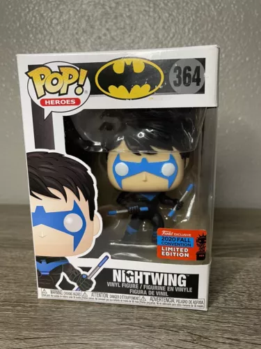 Funko Pop Heroes Batman #364 Nightwing 2020 Fall Convention + Protector H05