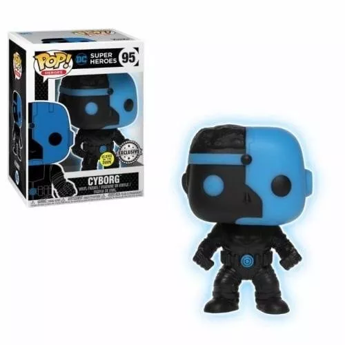 Funko Pop Heroes DC Super Heroes Cyborg Silhouette #95 - Glow in the Dark