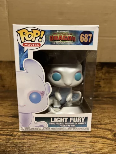 Funko Pop How to Train your Dragon The Hidden World Light Fury #687 In Protector