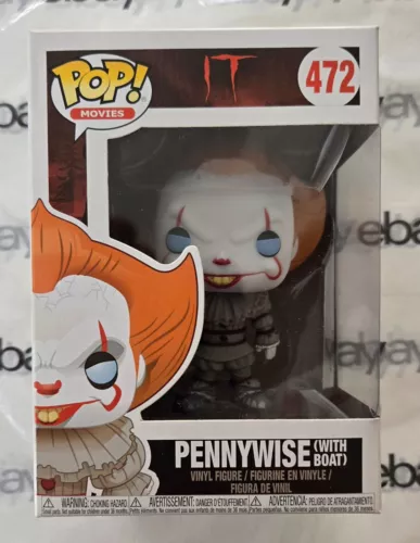 Funko Pop! IT PennyWise (With Boat) #472 Vinyl Figure New minor damage
