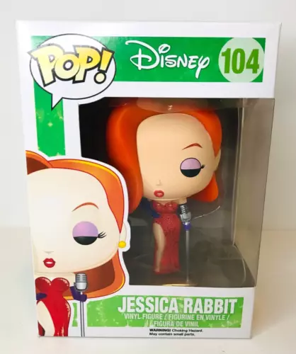 Funko Pop! Jessica Rabbit 104 Vinyl Figure Who Framed Roger Disney Vaulted Rare