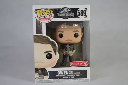 Funko POP! Jurassic World OWEN with Baby Raptor BLUE #589 (Target Exclusive)