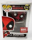 Funko Pop! Leaping Deadpool #123 Marvel Collector Corps Excl MCC w PROTECTOR