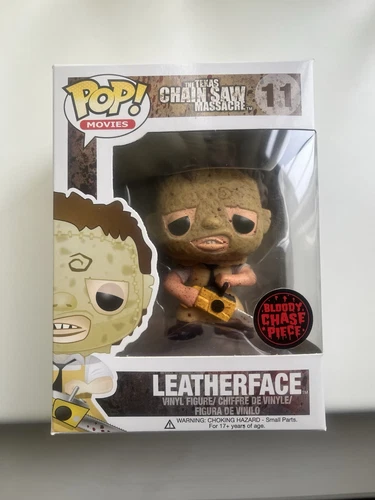 Funko Pop Leatherface 11 Bloody Chase Piece. Very Rare Grail. Pop Protector inc