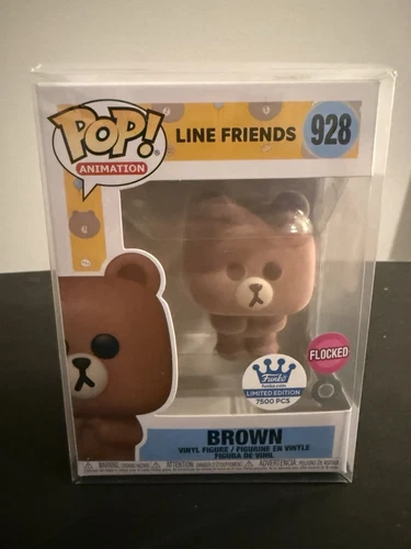 Funko Pop! Line Friends Brown Bear Flocked #928 Limited 7500pcs Exclusive