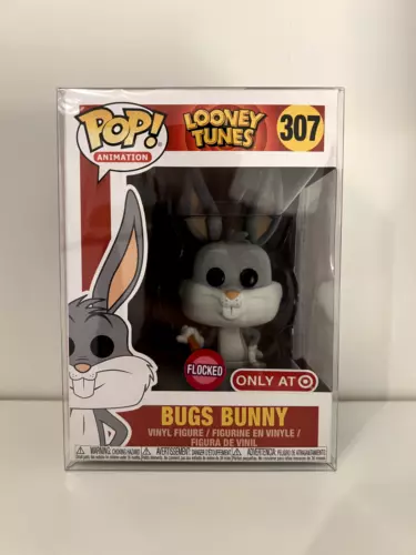 Funko Pop Looney Tunes | Bugs Bunny (Flocked) Target #307 with Pop Protector