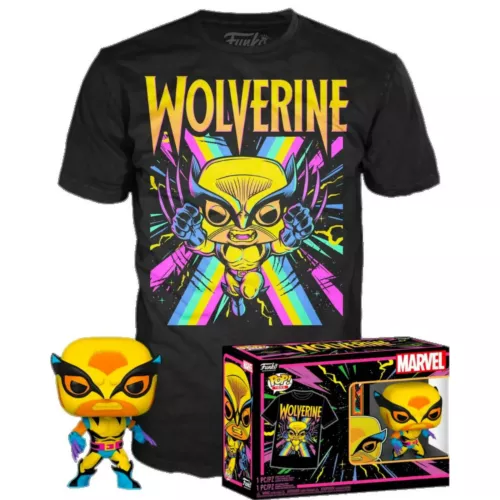 Funko Pop! Marvel #802 Wolverine Blacklight Target Exclusive Pop & Tee (L or XL)
