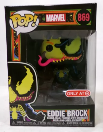 Funko Pop! Marvel 869 Eddie Brock Black Light Target Exclusive Vinyl Figure