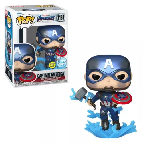 Funko POP Marvel Avengers Endgame Captain America Hammer Metallic (GW) #1198 Vin