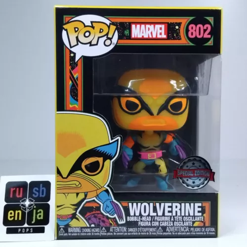 Funko Pop! Marvel Blacklight Wolverine Special Edition #802
