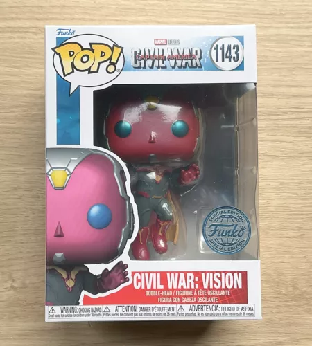 Funko Pop Marvel Captain America Civil War Vision #1143 + Free Protector