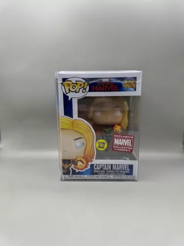 Funko Pop! Marvel Captain Marvel (Flying, Unmasked) Collectors Corps #446
