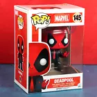 Funko Pop Marvel Deadpool 145 Black Suit Light Corner Wear 2016 With Protector