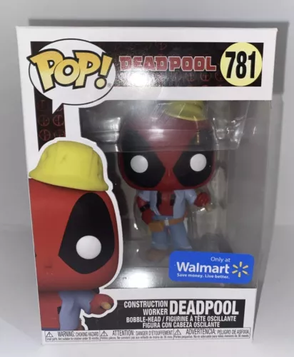 Funko Pop Marvel Deadpool Construction Worker Deadpool #781 Walmart Exclusive