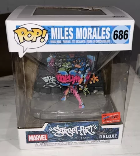 Funko POP! Marvel Deluxe: Street Art Miles Morales #686 2020 NYCC Sticker LE