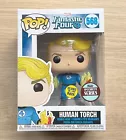 Funko Pop Marvel Fantastic Four Human Torch With Flames GITD #568 + Protector