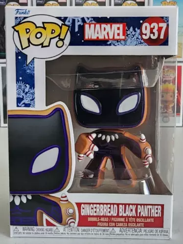 Funko Pop! Marvel - Gingerbread Black Panther #937 w/Soft Protector