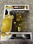 Funko Pop Marvel Groot 378 Gold Chrome Marvel Studios Guardians Of The Galaxy