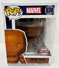 Funko Pop! Marvel IRON MAN (Wood Deco) #674 Vaulted - New w/Free Protector