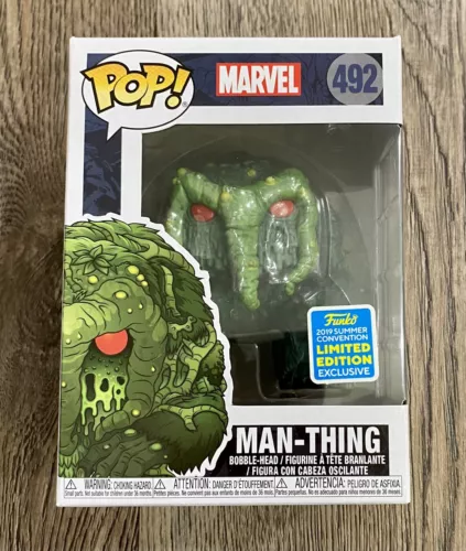 Funko Pop! Marvel - Man-Thing #492 2019 Summer Convention Exclusive w/ Protector