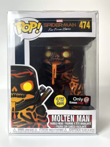 Funko Pop! Marvel Molten Man #474 Glow In The Dark GameStop Exclusive Vaulted
