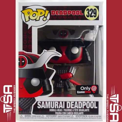 Funko Pop! Marvel SAMURAI DEADPOOL #329 Gamestop Exclusive 2018 with Protector